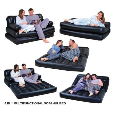 AIR BED SOFA CUM BED WITH ELECTRIC PUMPUER 5 IN 1