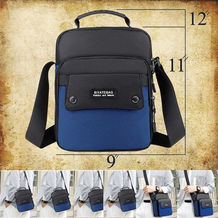 Multifunctional Waterproof Shoulder Bag (Blue & Black)