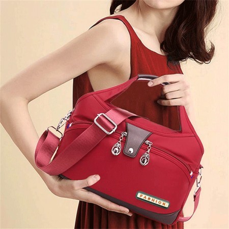 High Quality Large Capacity Waterproof Anti-Theft Fashion Ladies Bag (Maroon)